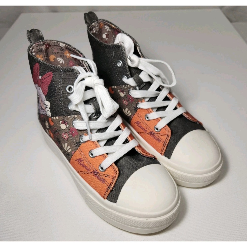 Disney Minnie Mouse Kids High Top Sneakers‎ Size 4 Multicolored NWT - Picture 2 of 6